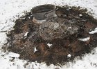 Nur an unser Feuer und die Glutfelge, da hat sich der Schnee nicht rangetraut.