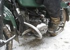 Schönes Abschlussbild für ein Elefantentreffen: Schnee auf den Zylindern.